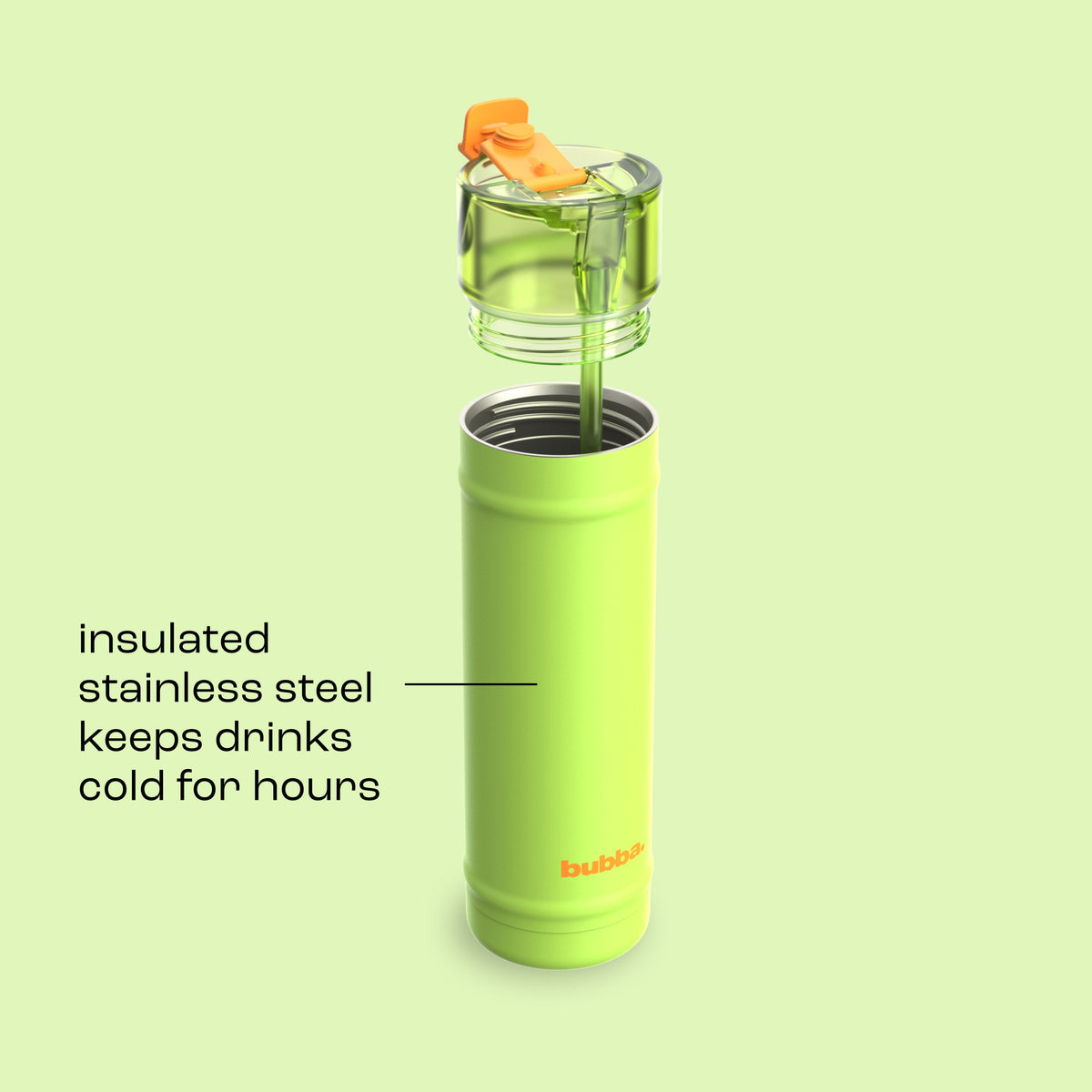 bubba 24 oz DualSip Insulated Stainless Steel Water Bottle - Glow Up - US 6329