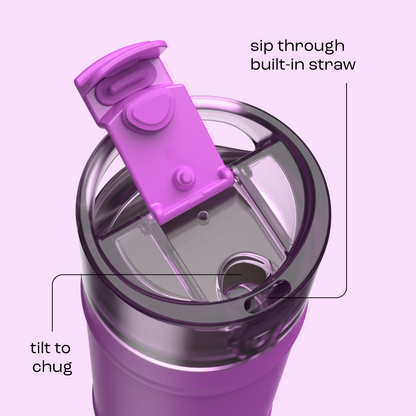bubba 18 oz DualSip Insulated Stainless Steel Water Bottle - Mood Booster - US 6136