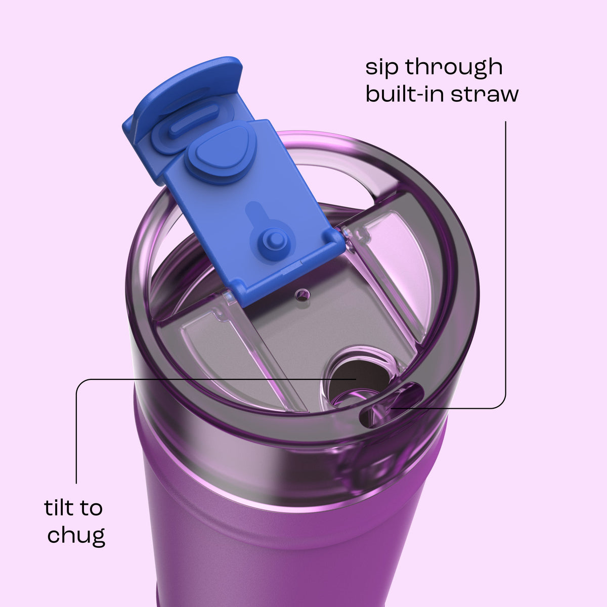 bubba 24 oz DualSip Insulated Stainless Steel Water Bottle - Mood Booster - US 6606