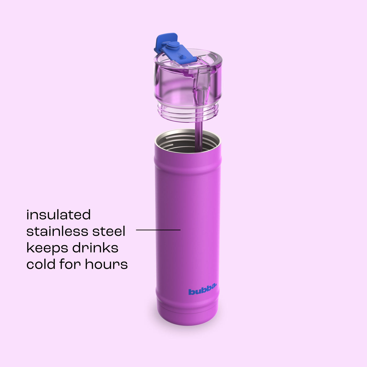 bubba 24 oz DualSip Insulated Stainless Steel Water Bottle - Mood Booster - US 6606