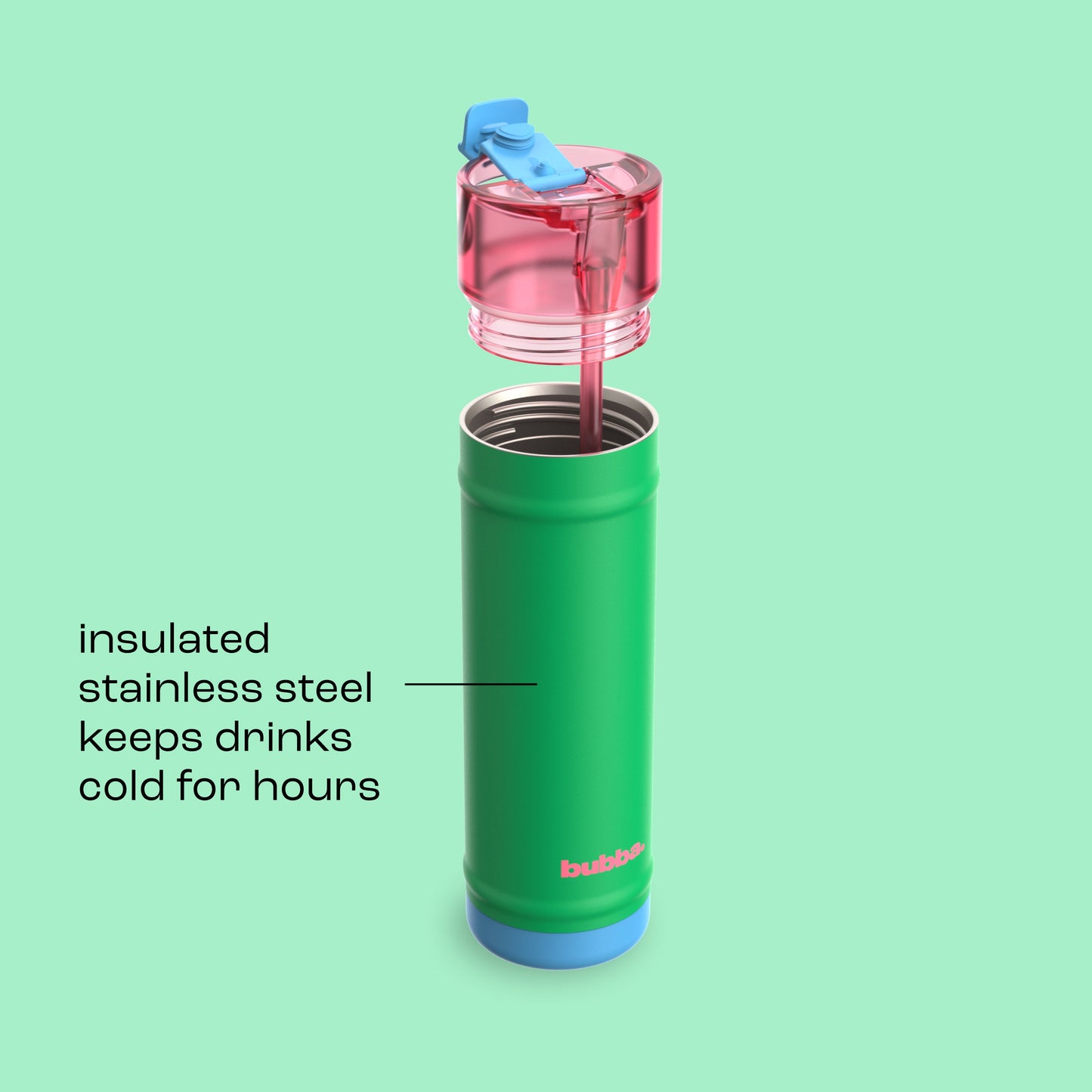 bubba 24 oz DualSip Insulated Stainless Steel Water Bottle - Fresh Serve - US 7845
